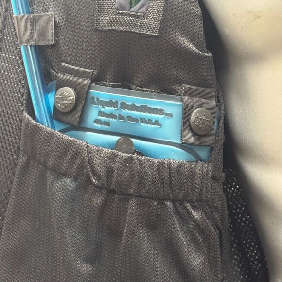 Harley-Davidson Mesh Motorcycle Jacket Liquid Solutions Straw Flask Hydration XL - Picture 12 of 16